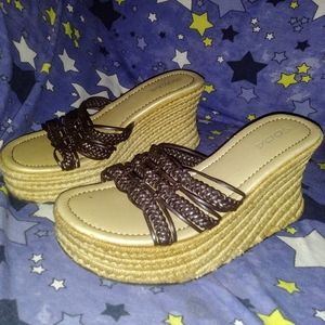 Soda Wedge High Heel Sandals